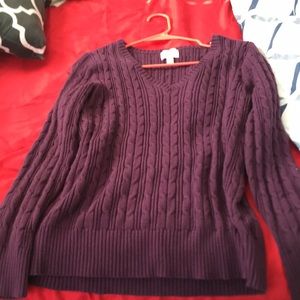 Purple cozy comfortable sweater